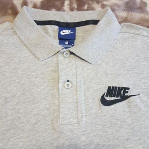 Nike gray polo-style shirt, excellent condition